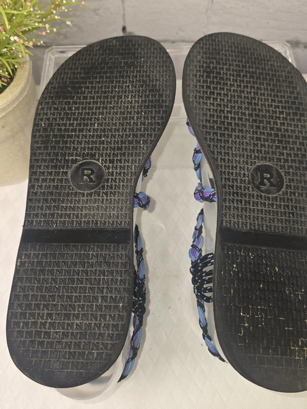 RABBIT RABBIT BRAIDED ROME SANDAL PURPLE BLACK BLUE BOHO BEACH WOMENS 39